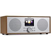 auna Silver Star - Radio estéreo con Internet Dab+ - FM- WiFi- Bluetooth- Potencia de 2 x 8 W RMS- USB- Control por…